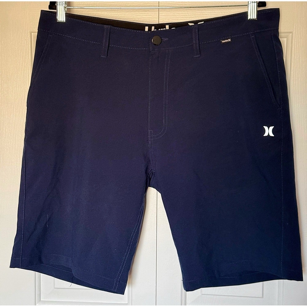 Hurley Men's Navy Blue Hybrid Golf Shorts In Size 36
